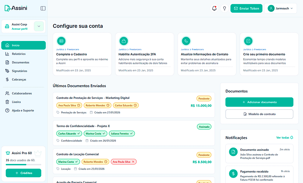 Dashboard Assini